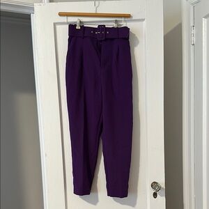 Zara Purple High-Waisted Trousers